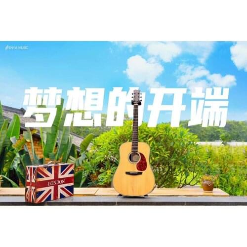 Enya Q1 36 / 41 inch spruce veneer ballad electric box guitar for beginners and girls