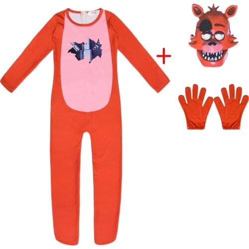 Game Character Scary Bear Costume Kids Cartoon Anime Halloween Costume Boys Girls Horror Bodysuit Party Dress Up Outfit Jumpsuit