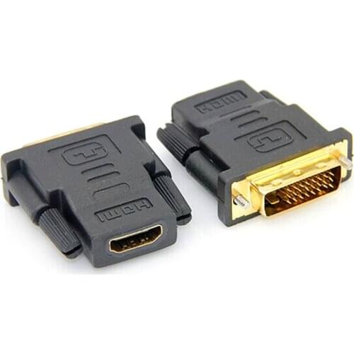 DVI 24+1 Male to HDMI Female Adapter Converter Gold Plated DVI 24+1 to HDMI Converter 1080P for PC PS3 Projector HDTV TV Box