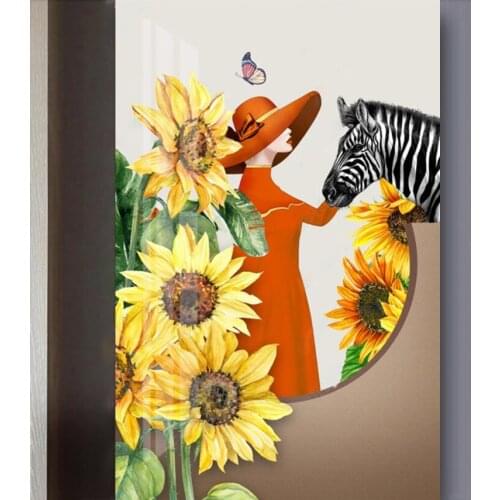 Wall Art Picture Decor Plant Sunflower Canvas Painting Nordic Room Poster Print For Girl Women Females Room Home Decor Picture