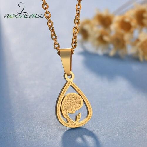 Nextvance Fashion Women Pendants Heart Necklace Virgin Mary Jewelry Clavicle Choker For Mother