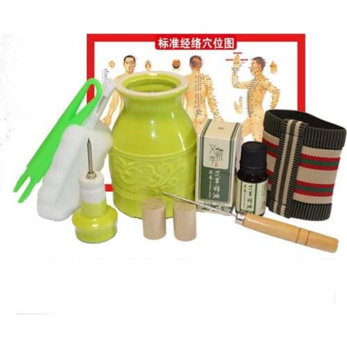 Household portable warm moxibustion massage device scrap cup ceramics Moxibustion cans