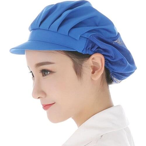 Restaurant Chef Hat Hotel Bakery Uniform Breathable Mesh Kitchen Caps Waiter Work Wear Catering Cook Cap Workshop Workwear
