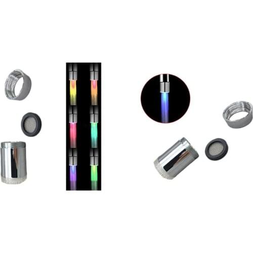 Water Stream Color Changing Faucet Tap Sink Faucet Temperature Control 3 Colors Light Temperature Sensor for Bathroom