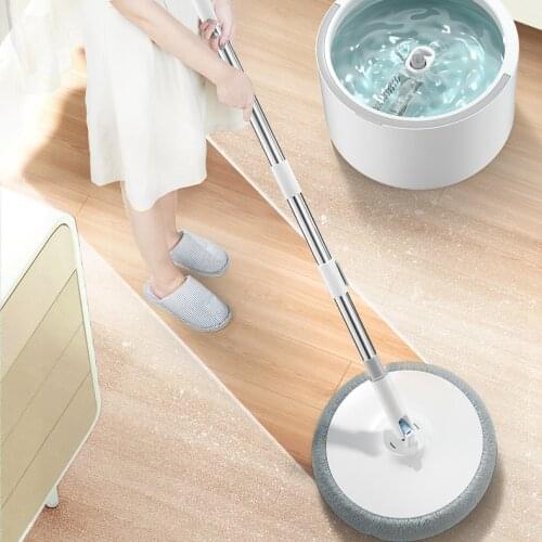 Spin Magic Mop Microfibre Wash Dry Kitchen Aluminium Wood Floor Ceramic Tile Mop with Bucket Limpieza Hogar Home Cleaning DG40TB