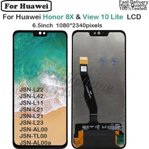 For Huawei honor 8X LCD Display with frame Touch Panel Screen Digitizer Assembly For Honor View 10 Lite pantalla