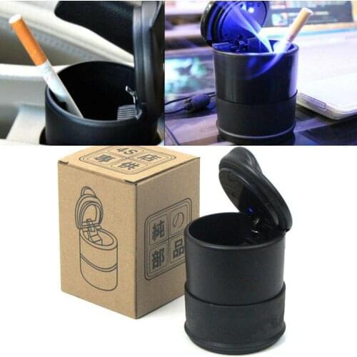 1PC Car LED Ashtray Garbage Coin Storage Cup Container Cigar Ash Tray Car Styling Universal Size Car Styling Auto Accessories