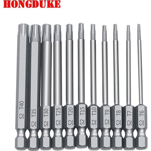 11-12Pcs Set Security Tamper Proof Magnetic Screwdriver Drill Bit Screw Driver Bits Hex Torx Flat Head 1/4" Hand Tools