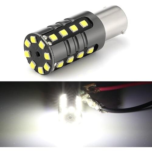 24W high power 1156 BA15S 24SMD-3030 LED car turn signal lamp 12V DC white stop DRL brake lamp tail lights