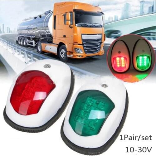 2X 10V-30V Universal ABS LED Navigation Light Signal Warning Lamp Signal Lamp For Marine Boat Yacht Truck Trailer Van