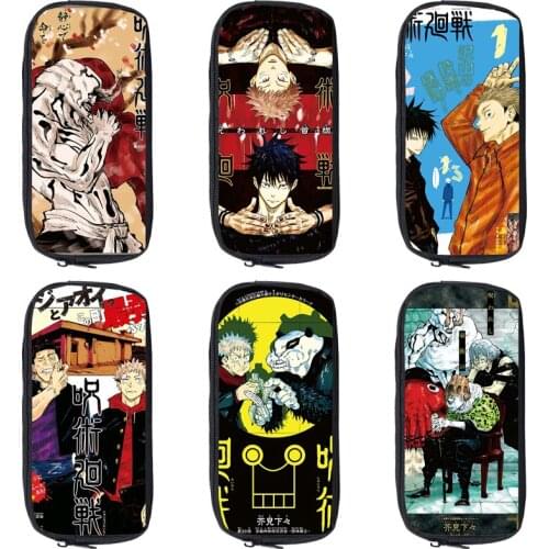 3D Jujutsu Kaisen Pencil Case Makeup Pencilbags Yuji Itadori Anime Make Up Box Women Cosmeticbags Zipper Storage School Supplies
