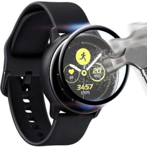 3D Curved Fibre Glass Protective Film Cover For Samsung Galaxy Watch Active 2 40mm 44mm Active2 Full Edge Screen Protector Guard