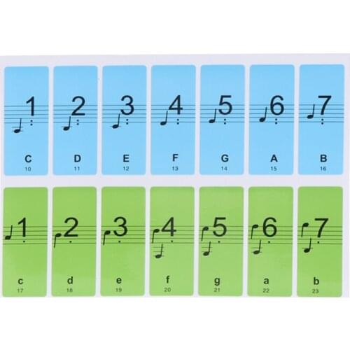 61 88 Keys Note Stickers Piano Electronic Keyboard Stave Sticker White Key Staff
