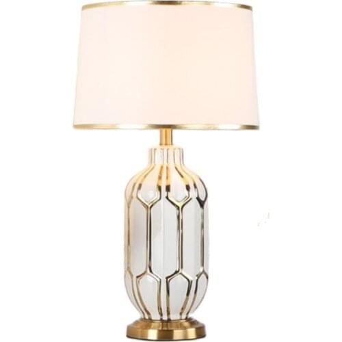 American Style White Green Gold Ceramic Table Lamp For BedRoom Bedside Living Room Foyer Study Desk Reading Night Light190170