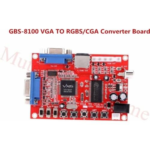Free shipping GBS-8100 VGA TO CGA 5 PIN RGBS/CVBS/S-VIDEO converter board CRT monitor converter board for Arcade game machine