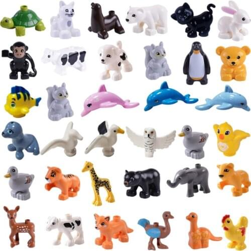 Locking Big Size Seagull Owl Dolphin Model Toys Educational Building Blocks Suitable for Kids Birthday Present Compatible