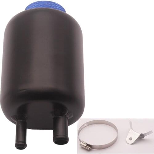 Black Polished Power Steering Tank Breather Oil Catch Can Bottle Engine