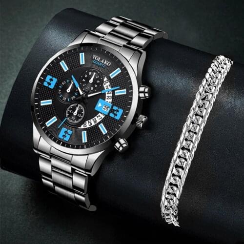 DEYROS Mens Stainless Steel Watch