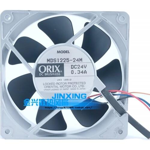For ORIX MDS1225-24M DC 24V 0.34A 4-Wire 12025 120x120x25mm Server Cooling Fan