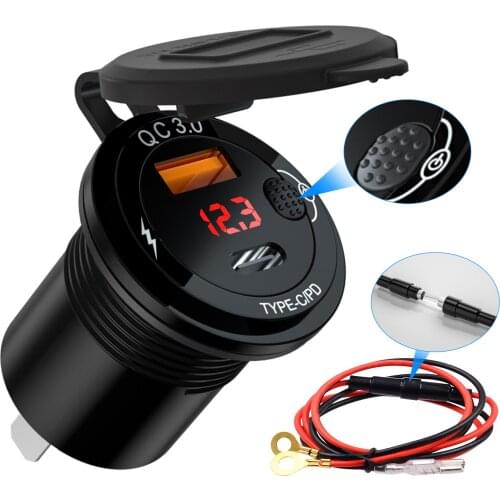 Dual USB Car Charger Adapter Fast Charger With 60CM line+USB 3.4A Quick Charge digital display voltage For Tablets Car and GPS