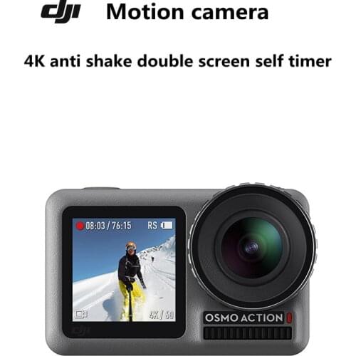 Dajiang double sided color screen high definition waterproof and anti shake live vlog diving sport wide angle zoom 4K camera