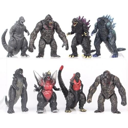 8pcs/set Gojira Chimpanzee PVC Action Figure Collectible Model Collectible Toy Children Gift
