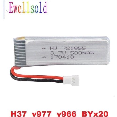 Ewellsold 4pc XK K110 wltoys v977 v966 v930 bayanX20 h37 RC quadcopter spare parts 3.7V 500mAh 25c Li-polymer battery