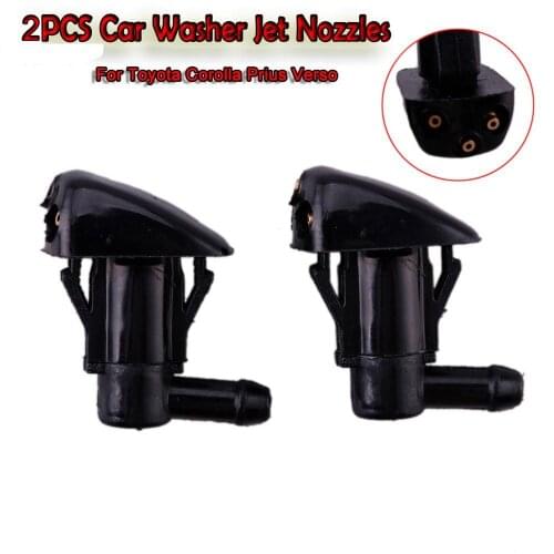 2Pcs/lot Front Windshield Washer Jet Nozzle For Toyota Prius Corolla Verso AR10 Highlander MK1 Car Accessories