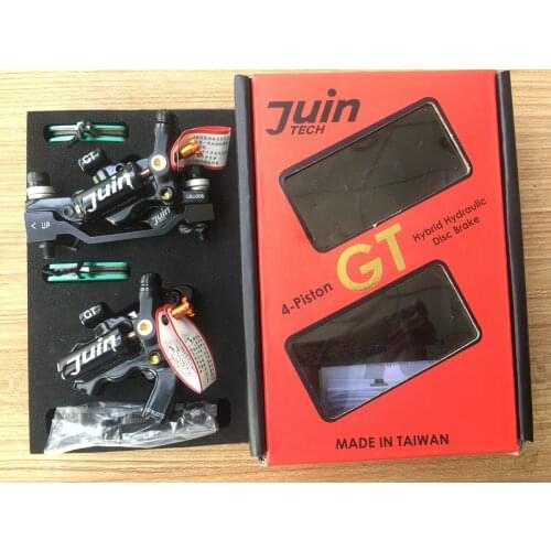 Juin Tech GT-P Line Pull Hydraulic Disc Brake caliper Road CX Gravel 160mm dual side actuation brake cyclocross bike BLACK