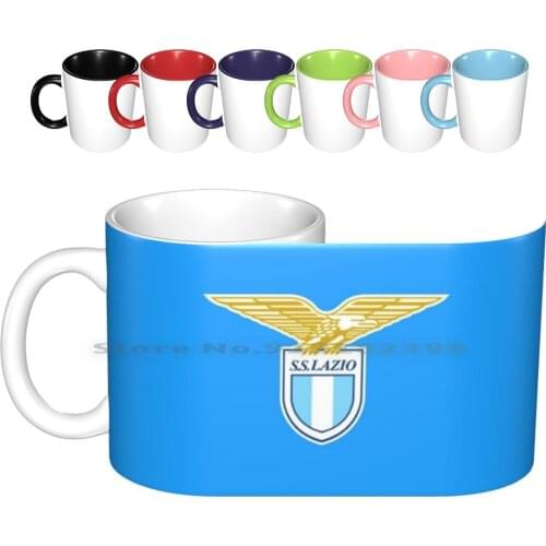 Ss Lazio Logo Ceramic Mugs Coffee Cups Milk Tea Mug Creative Trending Vintage Gift Bottle Cup