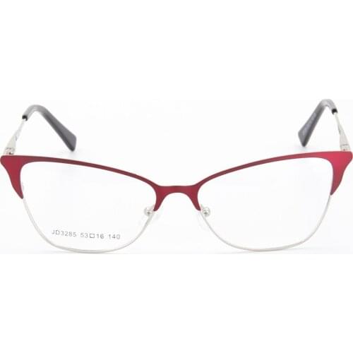 New Cat Eye Metal Women Eyeglasses Spectacle Frame Computer Optical Glasses Frame JD3285