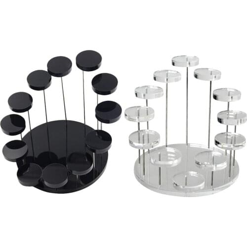 Fashion Multi-Layer Acrylic Ring Display Rack Earring Holder Pendant Gemstone Showcase Jewelry Display Stand Desktop