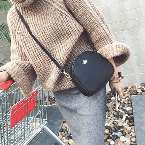Fashion Crown Womens Bag New All-match Retro Shoulder Bag PU All-match Crossbody Bags for Women 2021 Luxury Designer Handbags