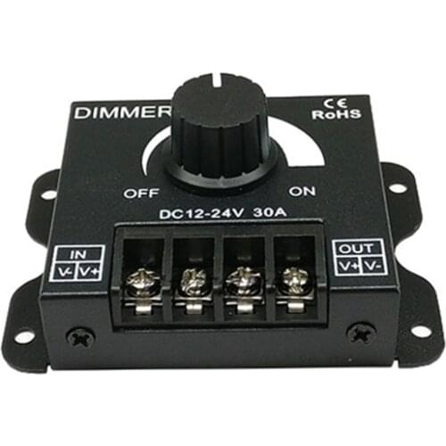 Led soft and hard light strip light with dimmer brightness adjuster DIMMER knob switch 12V/24V30A