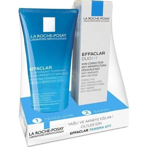 La Roche _ Posay Effaclar DUO 15 ml and Effaclar gel 50 ml Care Kit for Acne Prone Skin
