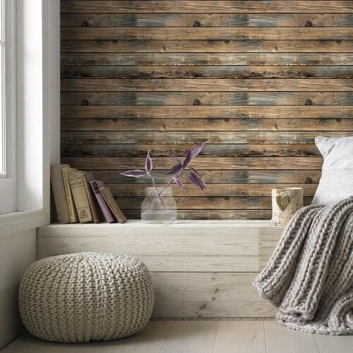 Wallpaper 3d Waterproof Thicken Wood Panel Wallpaper for walls self adhesive Contact paper Hotel Library Bedroom Living room