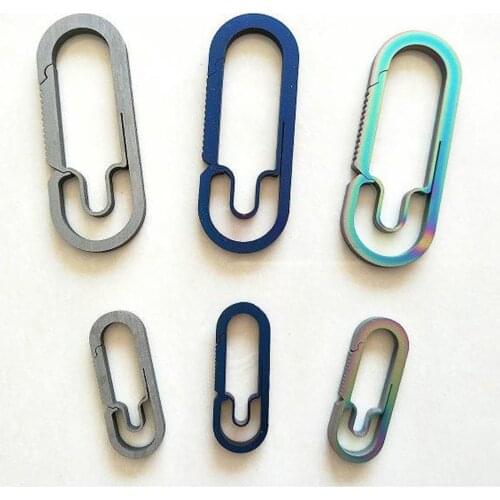 Portable Titanium Alloy Buckle Carabiner Keychain Key Ring Clip Snap Hook