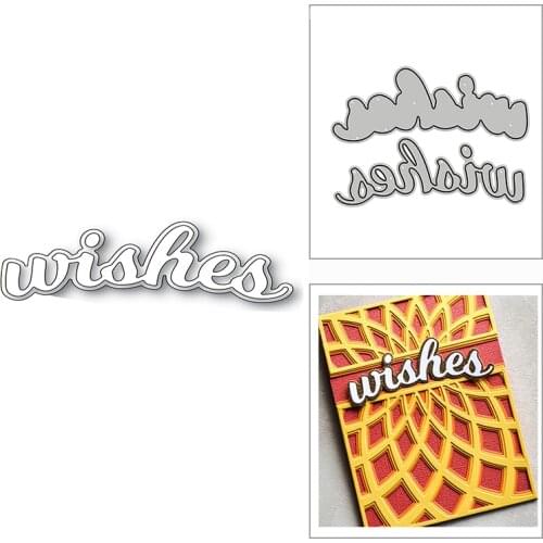 New Shadow Wishes Word Script 2020 Metal Cutting Dies for DIY Scrapbooking Paper and Card Making Decor Embossing Craft No Stamps
