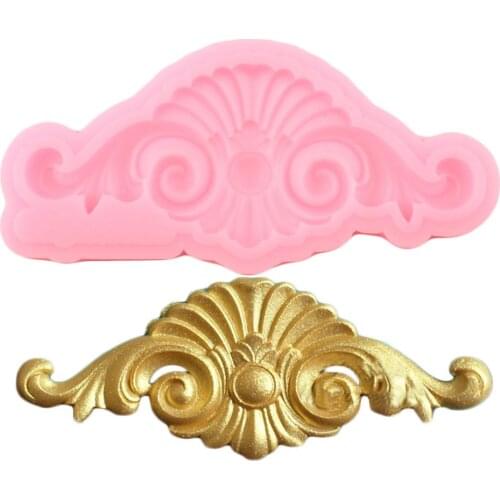 Retro Scroll Relief Silicone Lace Mold Cake Border Fondant Mould Cake Decorating Tools Candy Clay Chocolate Gumpaste Moulds