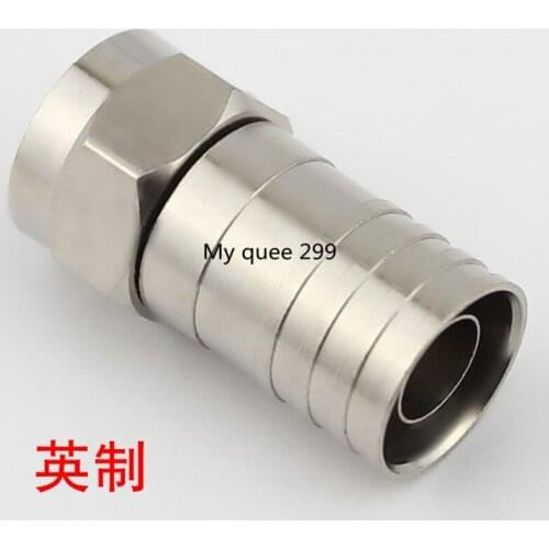 The cable TV joint is a 5-5 cold pressure F head branch distributor connector SYWV wire full copper connector