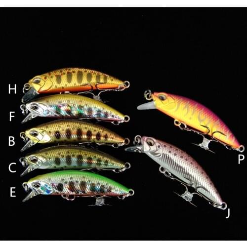 TSURINOYA DW63 7pcs 50mm 5g Sinking Minnow Hard bait Fishing Lures Mini Minnow Treble hook Artificial bait