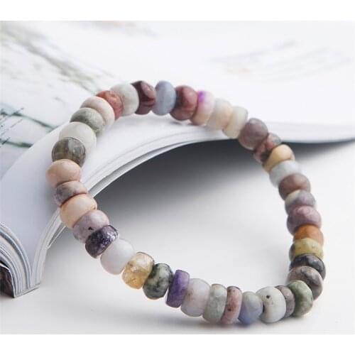 Genuine Colorful Natural Sugilite Gems Stone Bracelets For Women Abacus Crystal Bead Stretch Natural Stone Bracelet