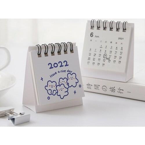 1PC 2022 Cute Creative Mini Desk Calendar Decoration Stationery Printing Products Mini Desk Calendar School Office Supplies