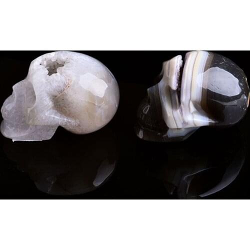 1PC natural agate quartz skull set piece family accessories party accessories fashion beautiful holiday accessories