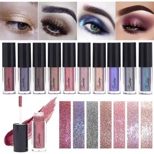 10 Colors Pearly Waterproof Eyeshadow Glitter Eye Shadow Shimmer Eye Makeup Makeup Liquid Eye shadow Cosmetics TSLM1