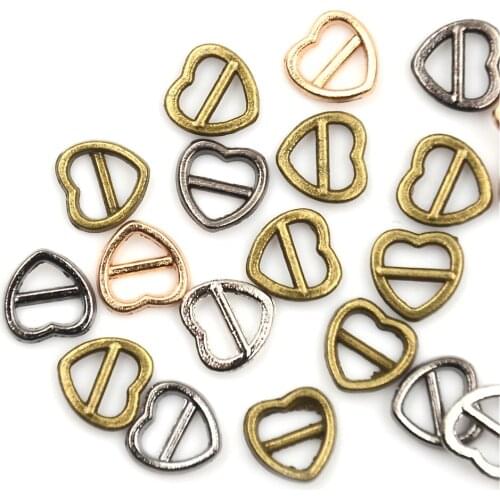 4mm 10Pcs Doll belt Heart Shape Mini buckle Doll Clothes Shoes Accessories For 1/6 BJD Blyth Azone Momoko Licca Doll Accessories