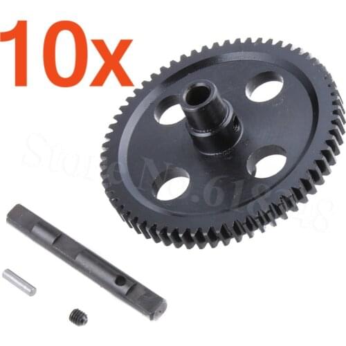 10Pcs Metal Spur Diff Main Gear 62T Reduction 0015 For WLtoys 12428 12423 1/12 RC Car Crawler Short Course Truck Upgrade Parts