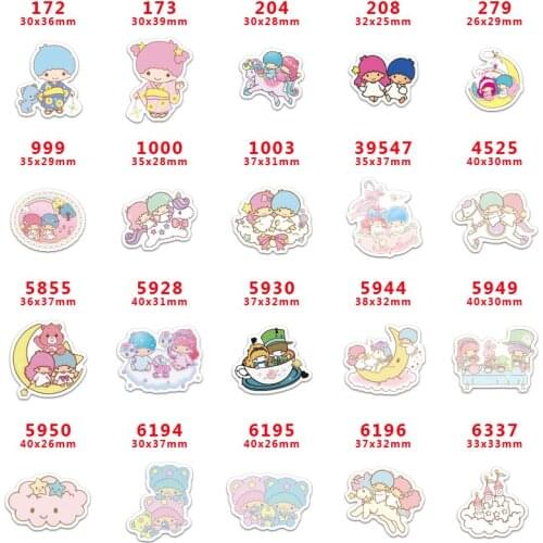 10 Pcs Cartoon little twin stars Planar Resin Cabochons PR172