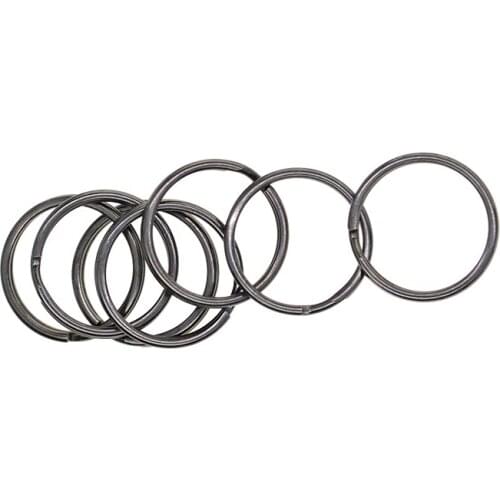 100Pcs 18mm Split Rings Key Stainless Brass Keyring Blanks Black Key Chain