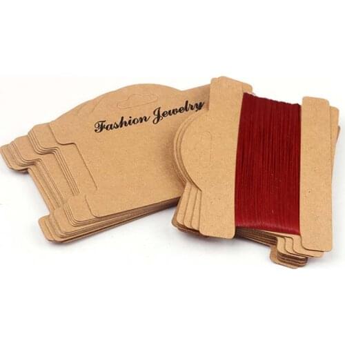 20pcs/lot Kraft Paper Brown Necklace Card Jewelry Bracelet Necklace Display Earring Favor Marking Garment Prices Label Displays